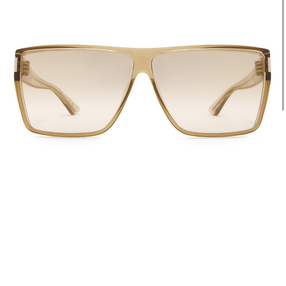 Saint Laurent Square Sunglasses in Yellow & Brown